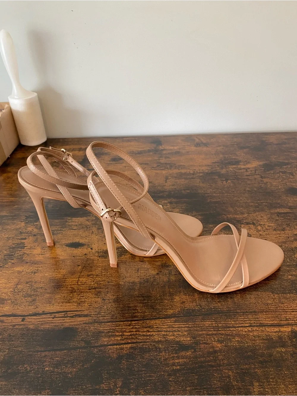 Steve Madden Jypsey Tan Strappy High Heel Sandals
